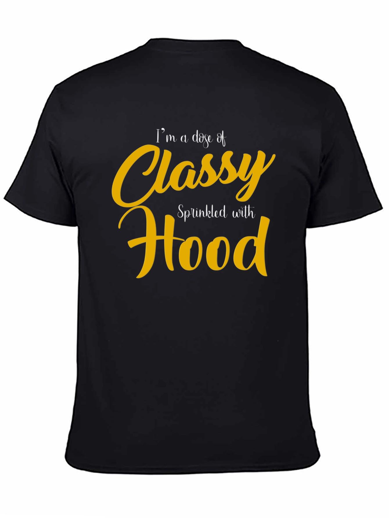 Classy Hood Graphic Tee - Mens Black T-Shirt