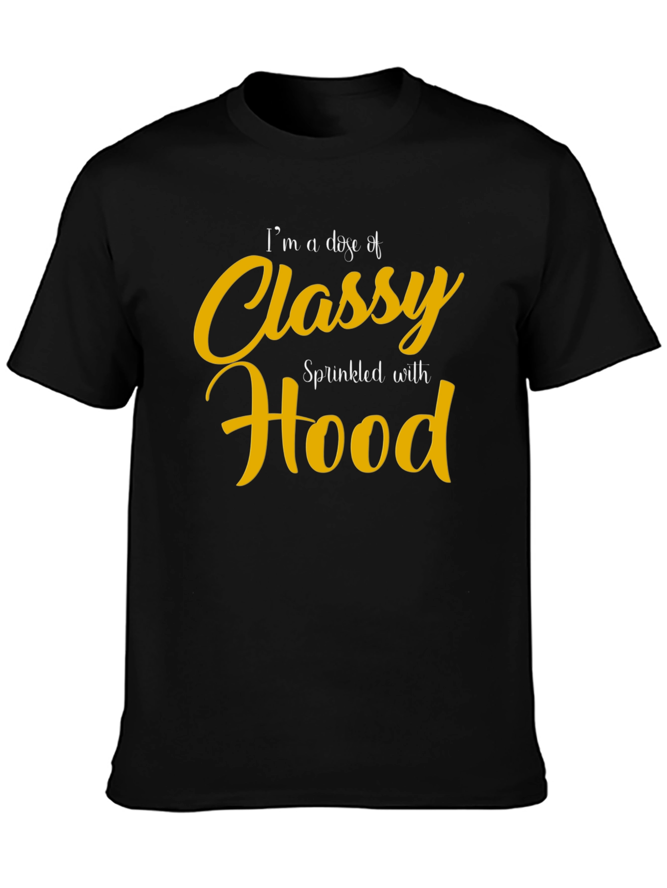 Classy Hood Graphic Tee - Mens Black T-Shirt