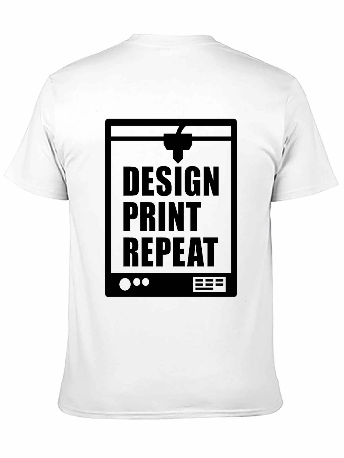Design Print Repeat Black T-Shirt