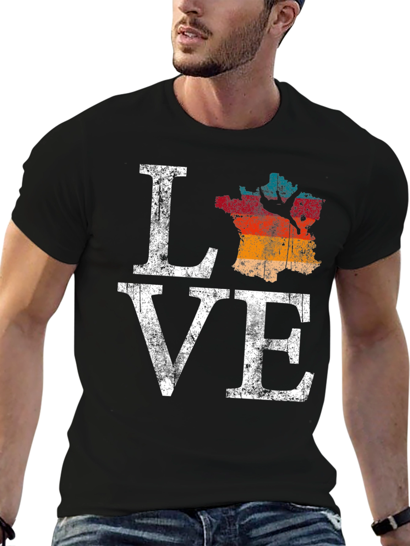 Love France T-Shirt Graphic Tee