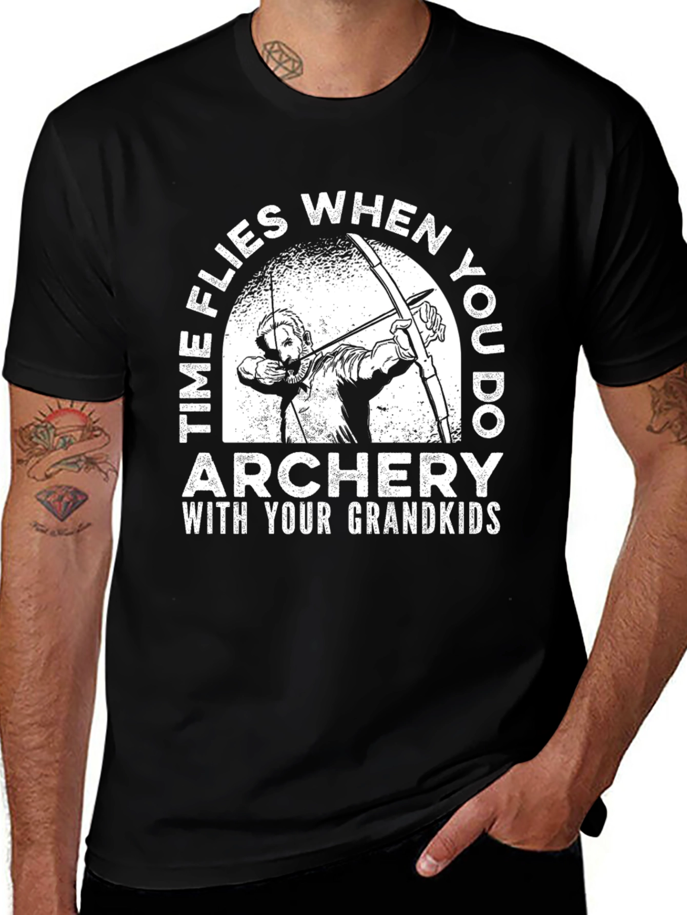 Archery with Grandkids T-Shirt - Time Flies!