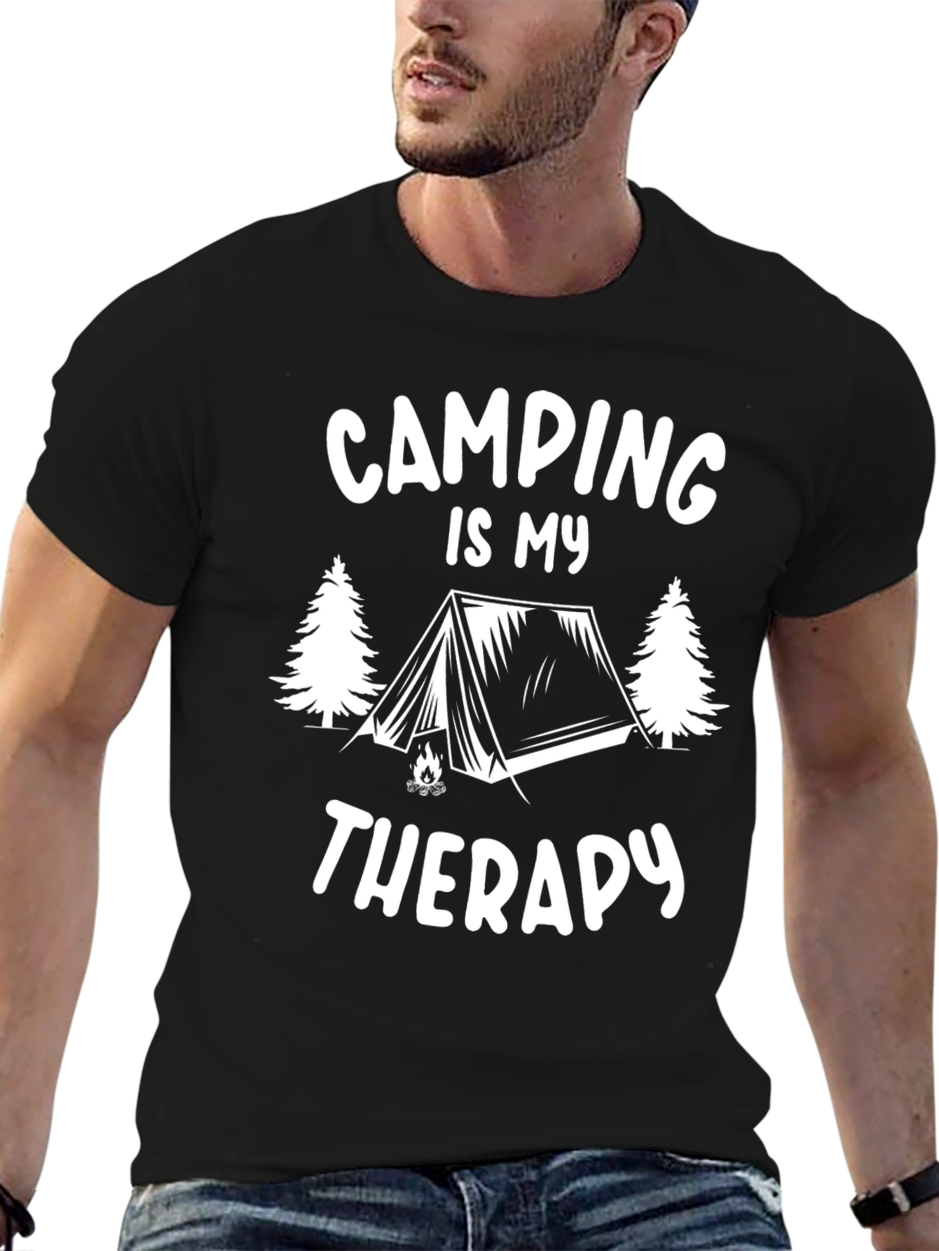Camping Is My Therapy Graphic T-Shirt