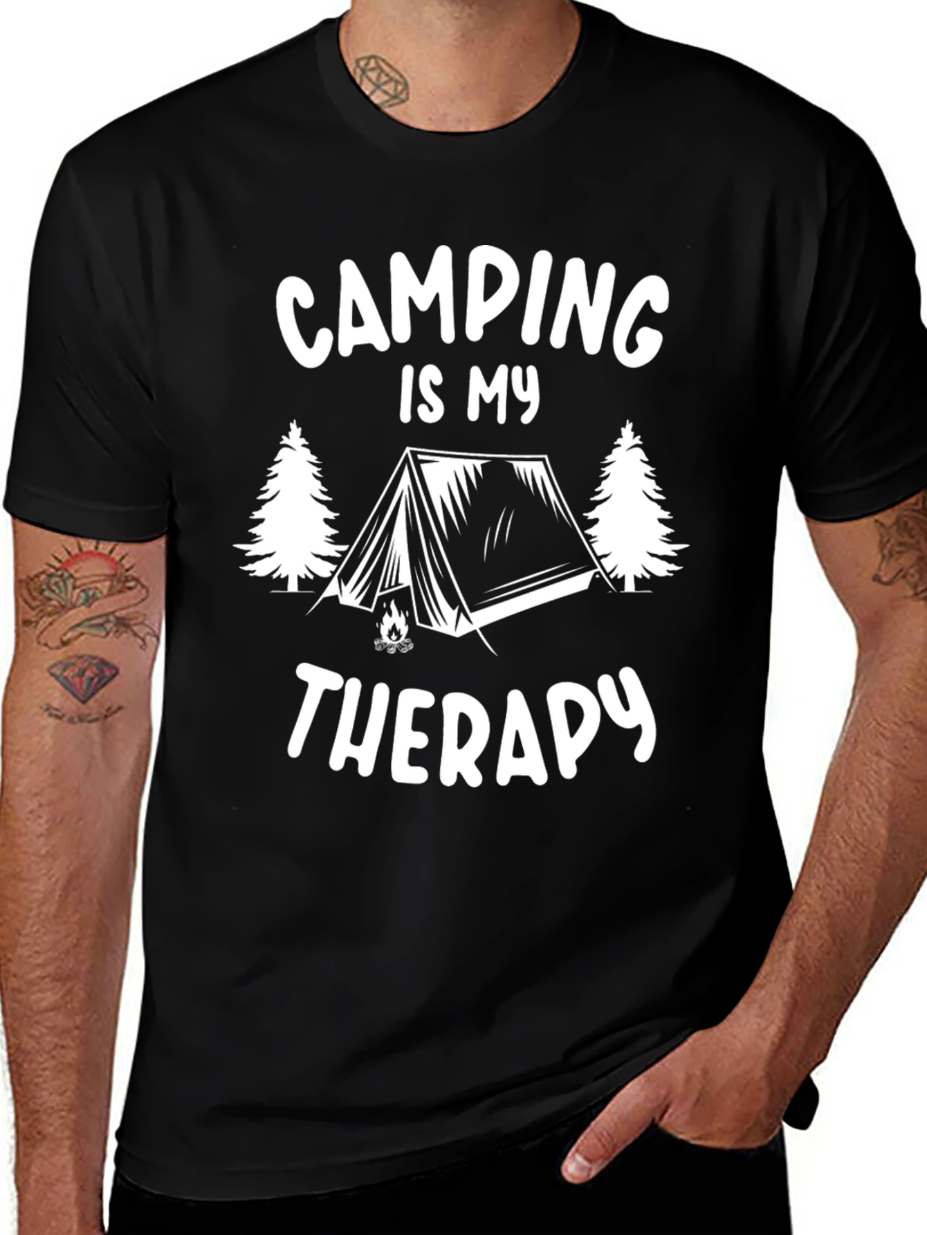 Camping Is My Therapy Graphic T-Shirt