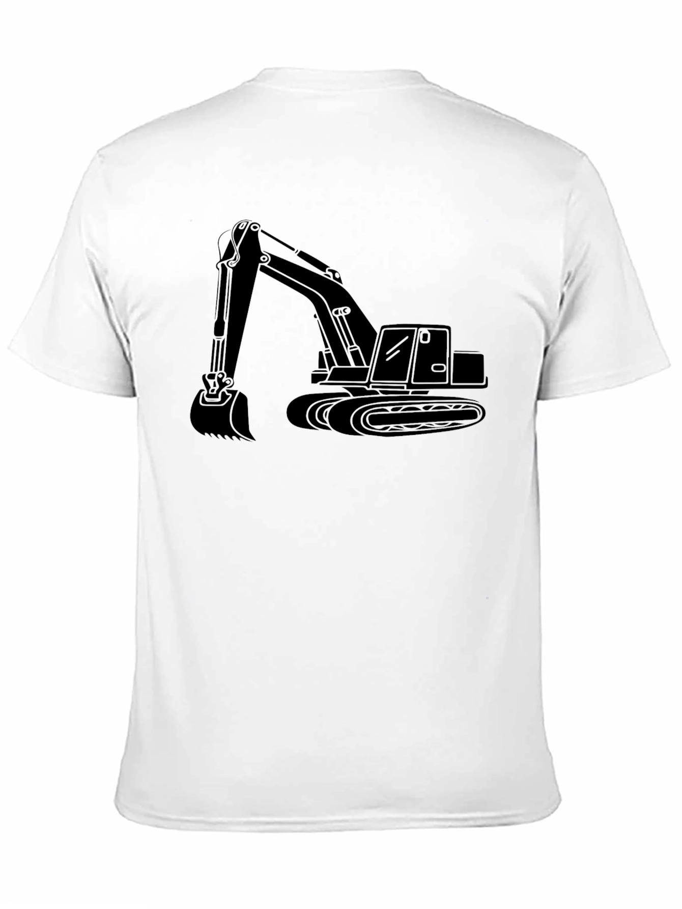Excavator Graphic Tee - Black Crew Neck