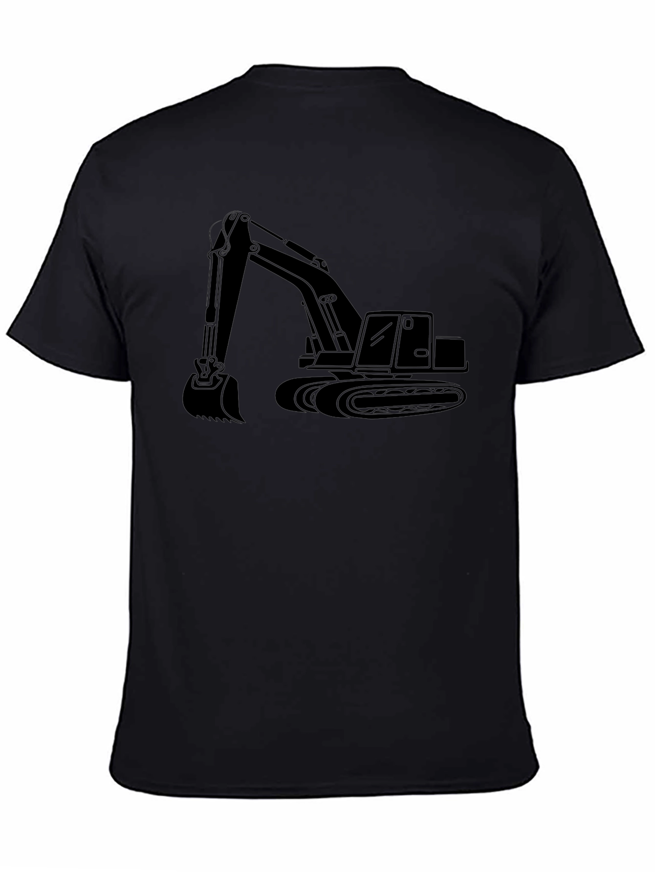 Excavator Graphic Tee - Black Crew Neck