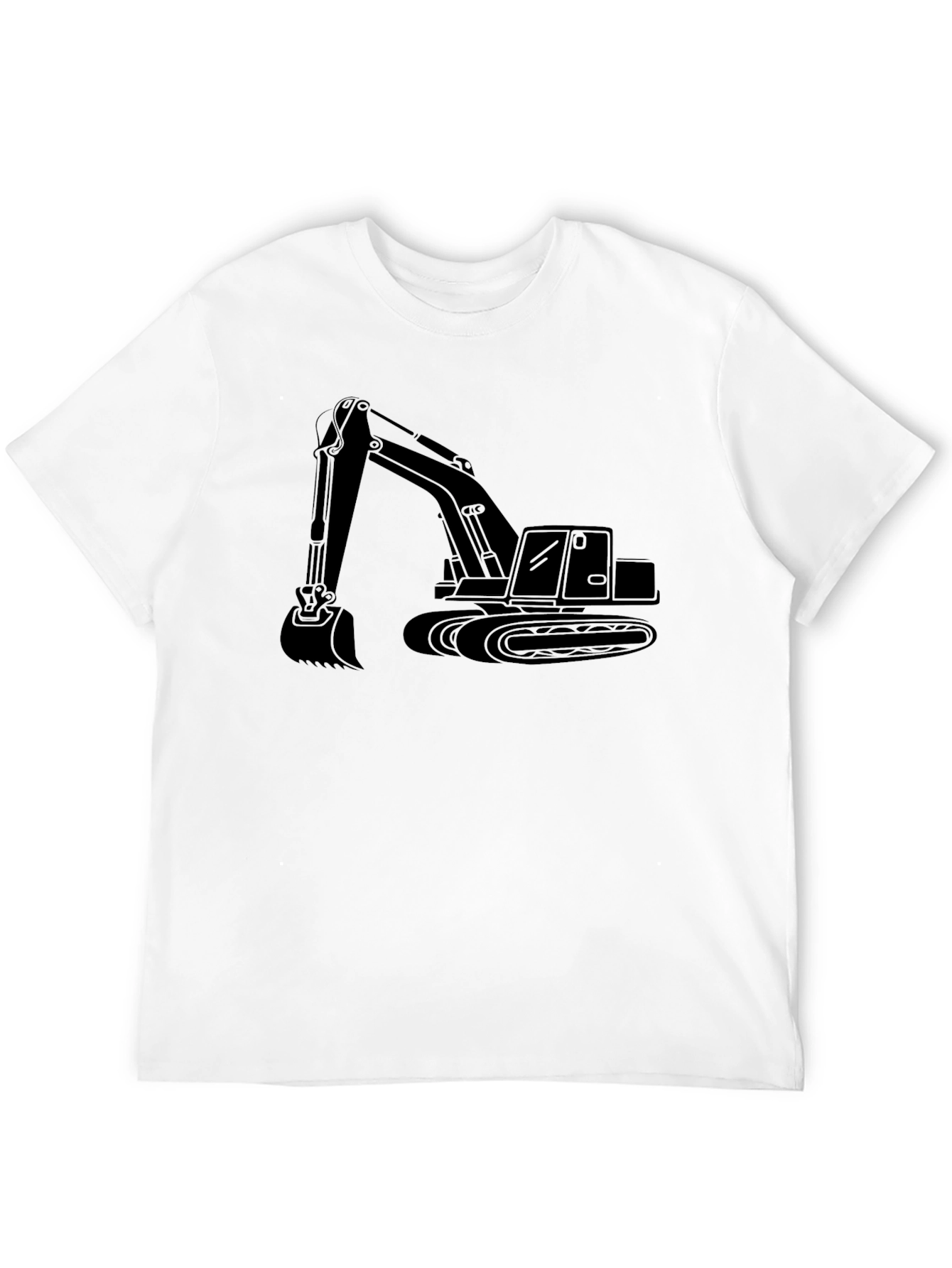 Excavator Graphic Tee - Black Crew Neck