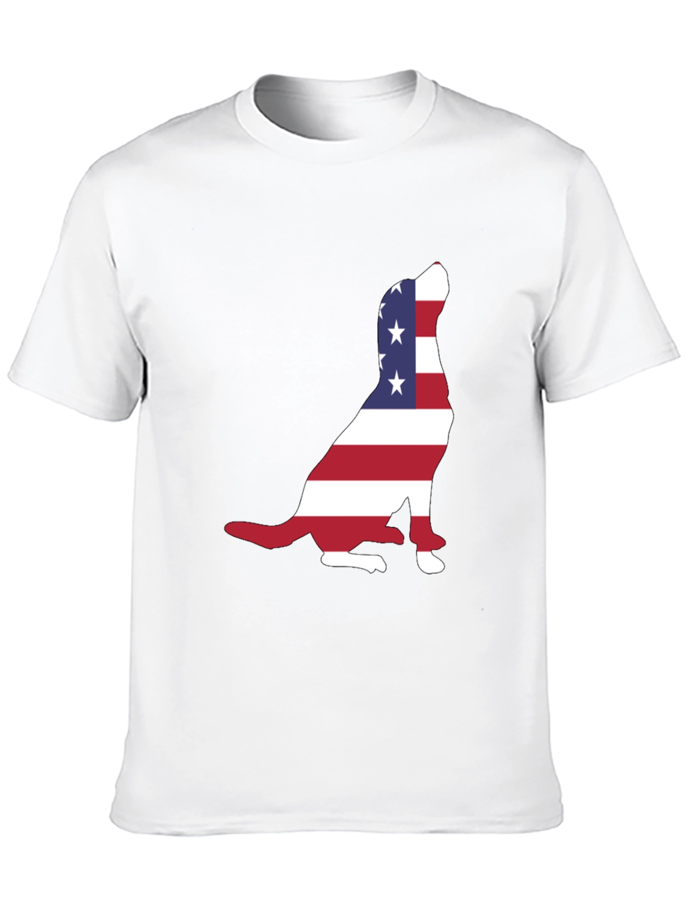 Patriotic Dog USA Flag T-Shirt