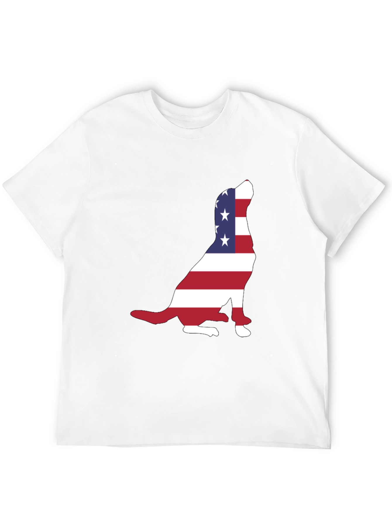 Patriotic Dog USA Flag T-Shirt