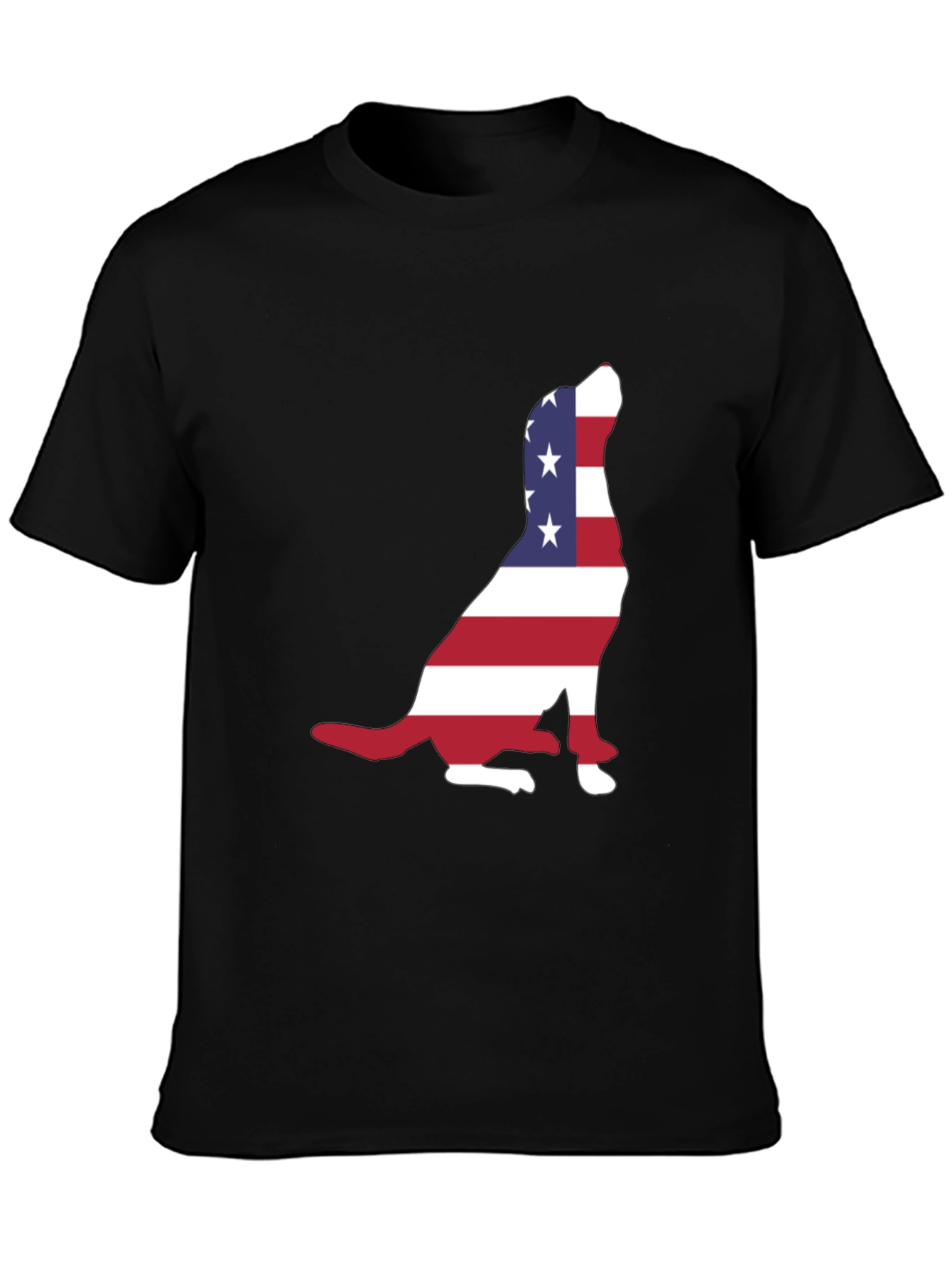 Patriotic Dog USA Flag T-Shirt