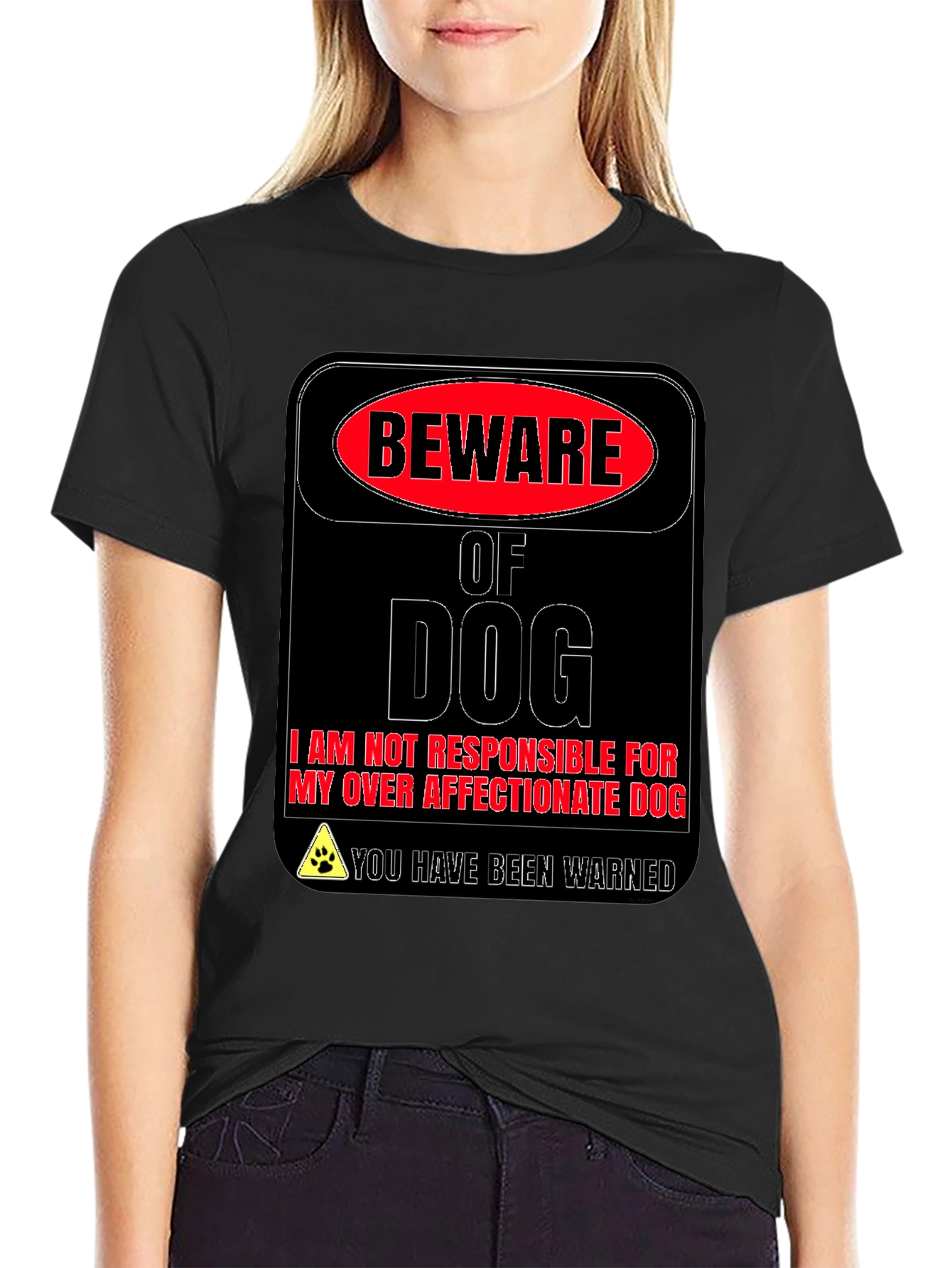 Beware of Dog Novelty Graphic T-Shirt