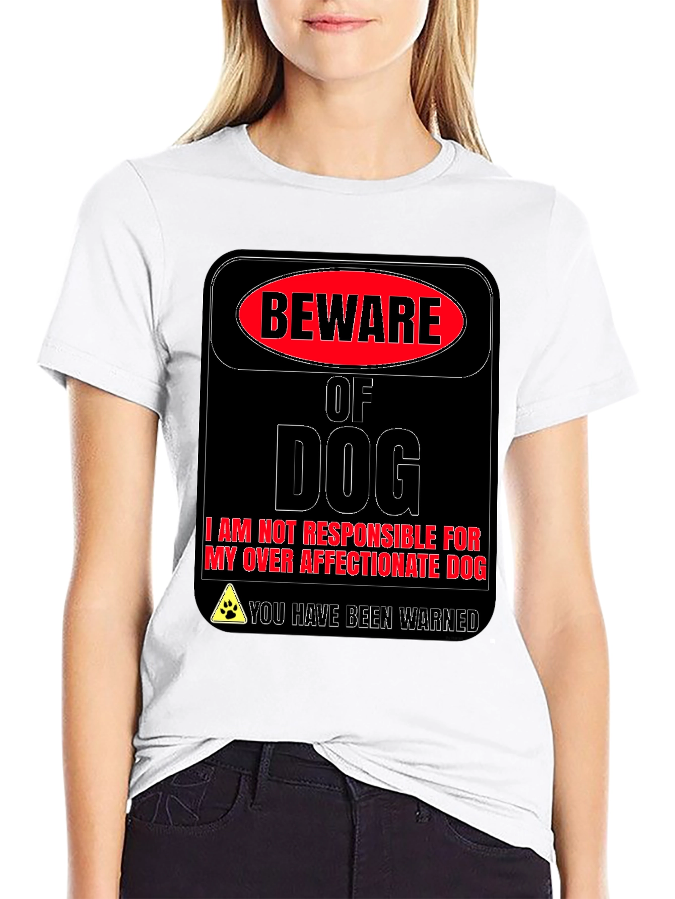 Beware of Dog Novelty Graphic T-Shirt