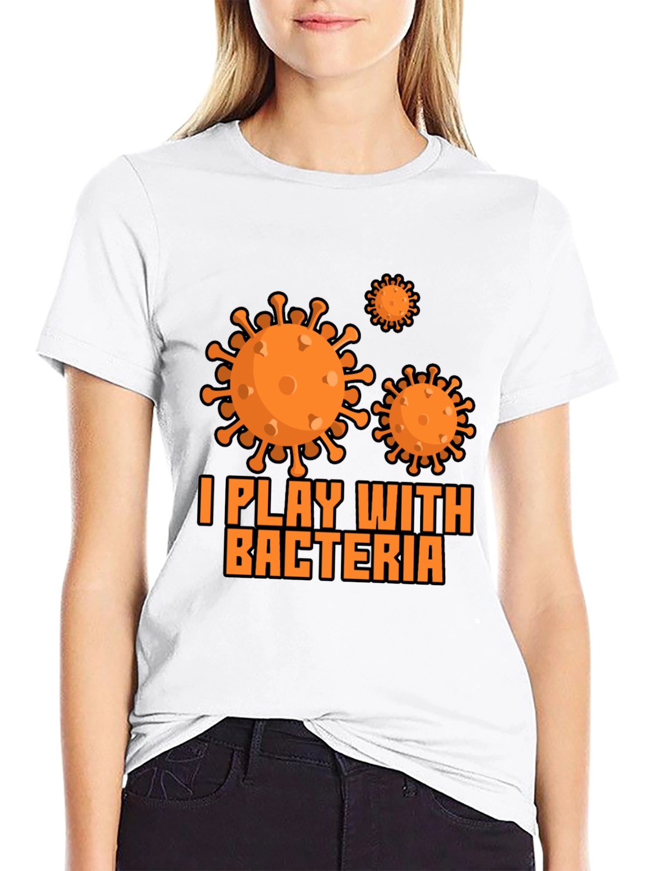 I Play with Bacteria Black T-Shirt