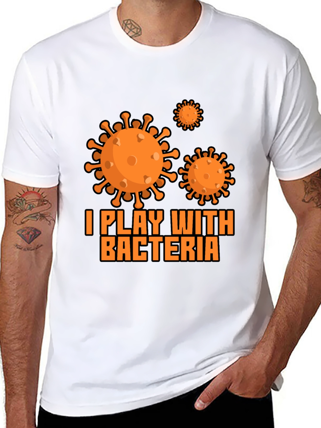 I Play with Bacteria Black T-Shirt