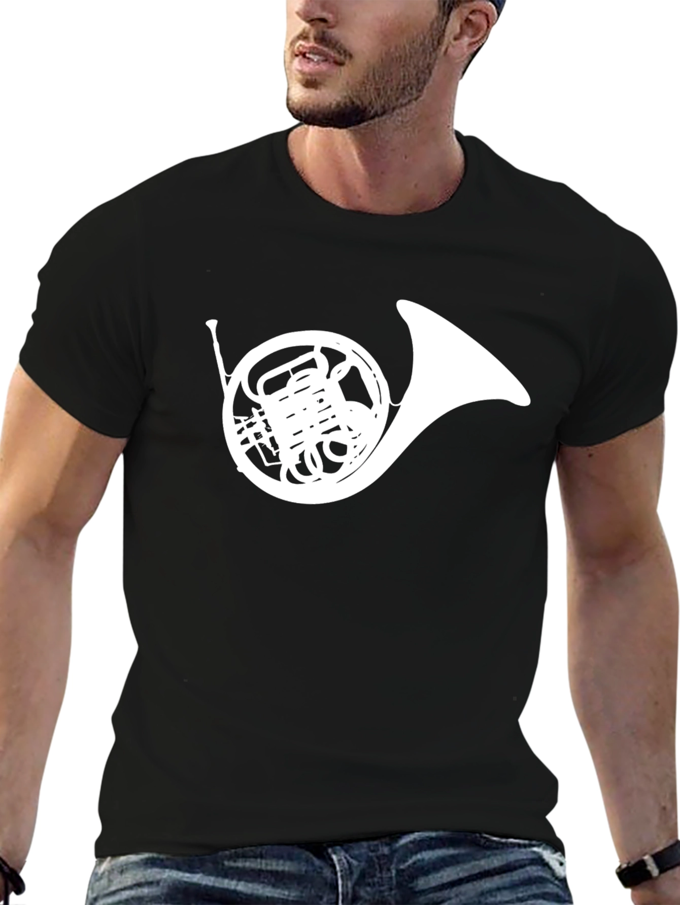 French Horn Graphic Tee - Musicians Apparel