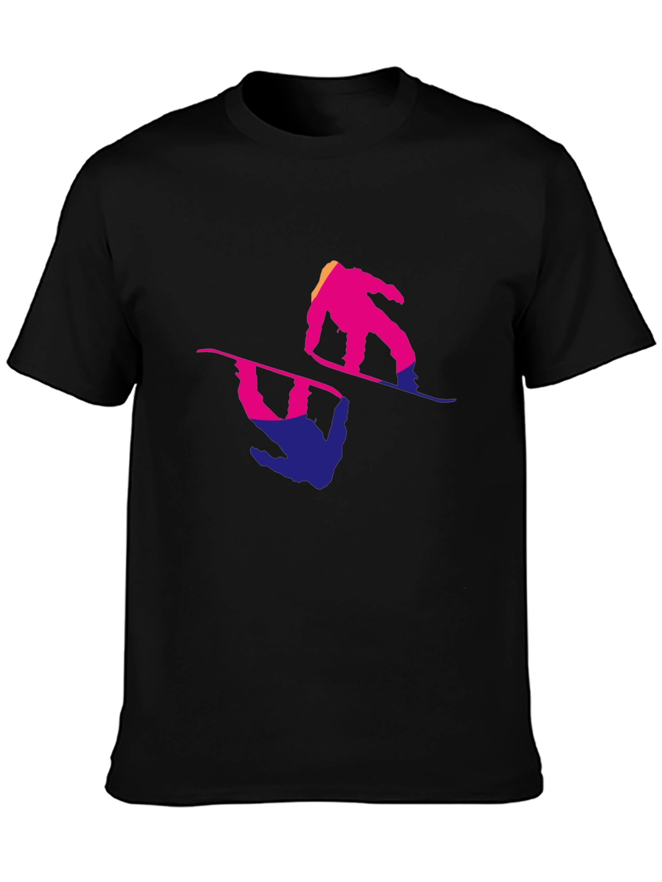 Snowboarder Graphic Tee - Cool Reflective Design