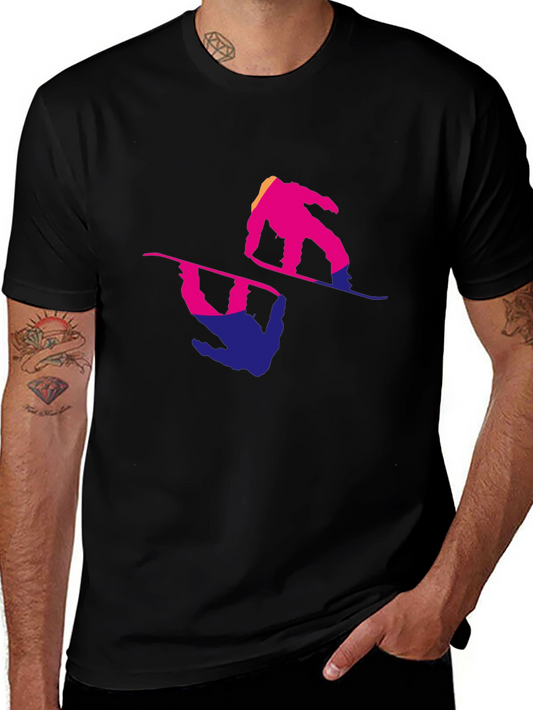 Snowboarder Graphic Tee - Cool Reflective Design