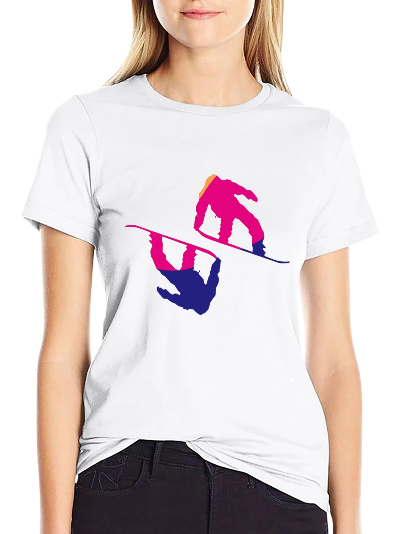 Snowboarder Graphic Tee - Cool Reflective Design