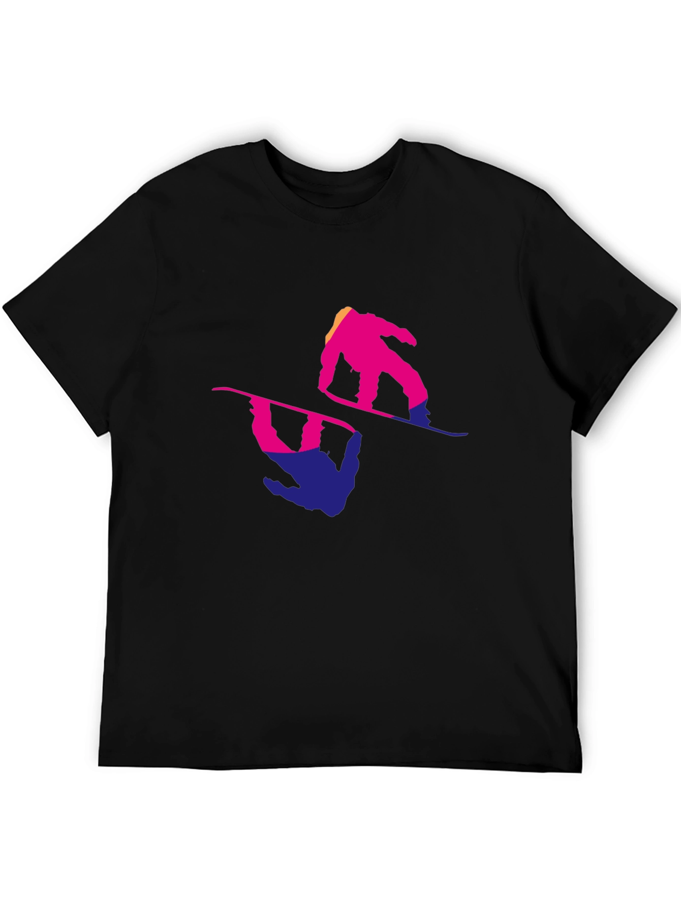 Snowboarder Graphic Tee - Cool Reflective Design