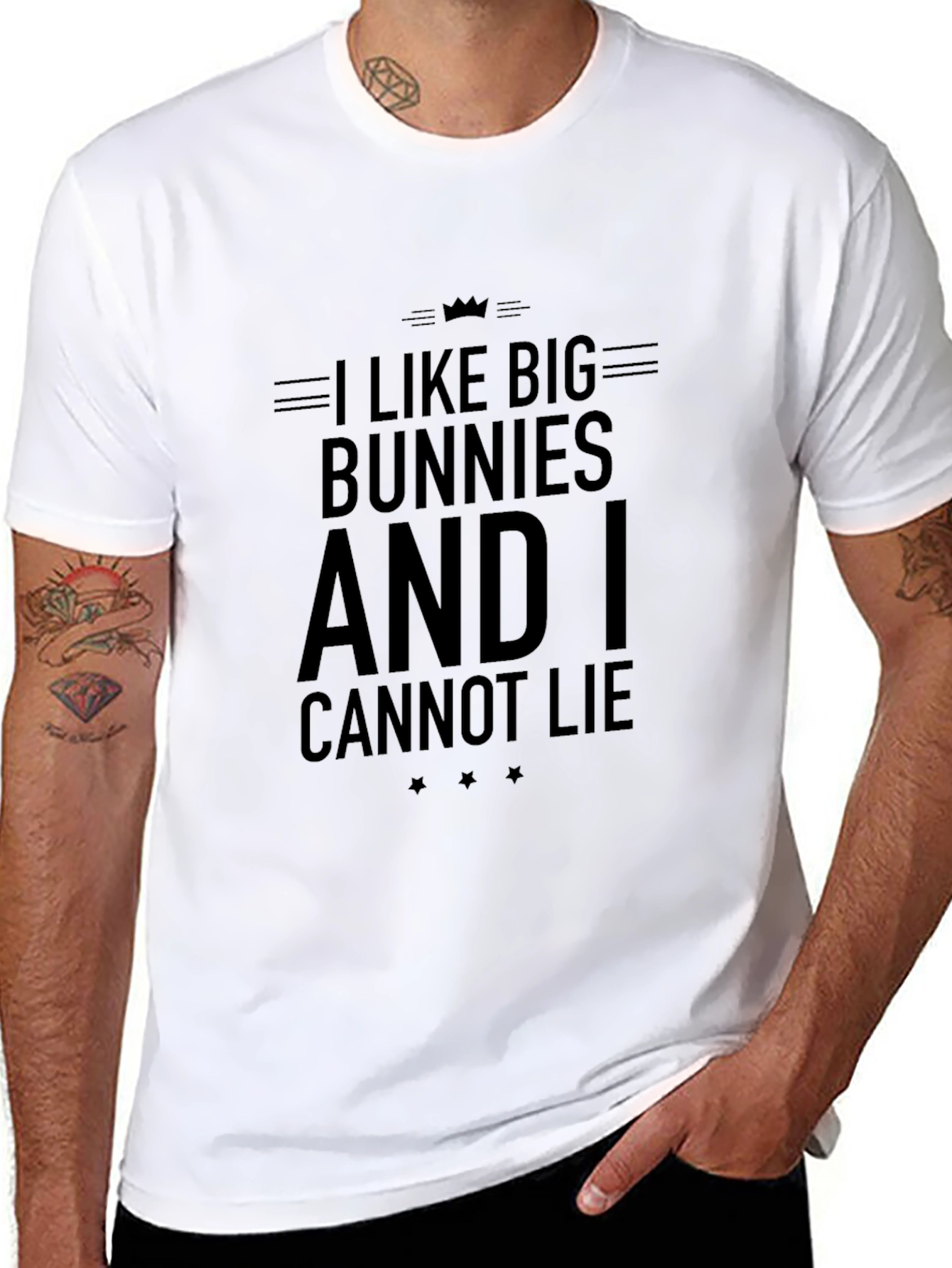 I Like Big Bunnies Funny Graphic T-Shirt