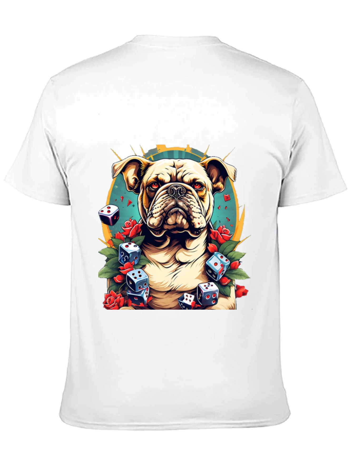 Bulldog & Dice Graphic Tee - Unique Design