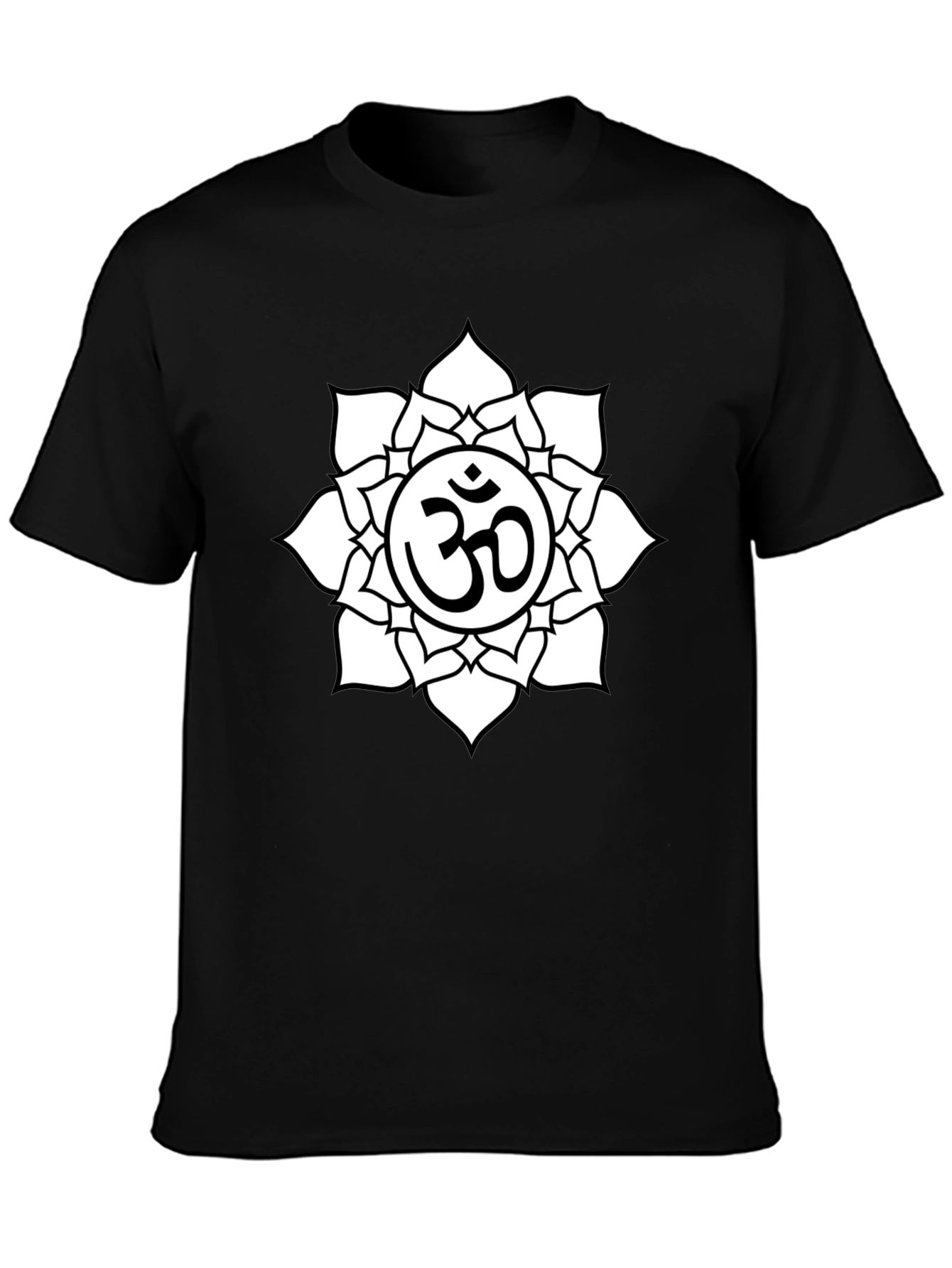 Om Symbol Lotus Flower Graphic T-Shirt