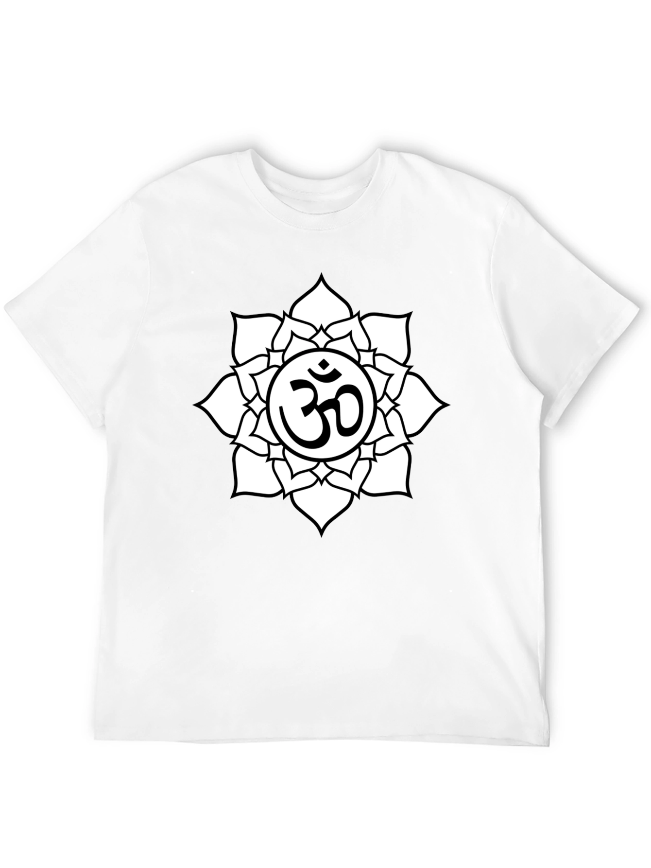 Om Symbol Lotus Flower Graphic T-Shirt