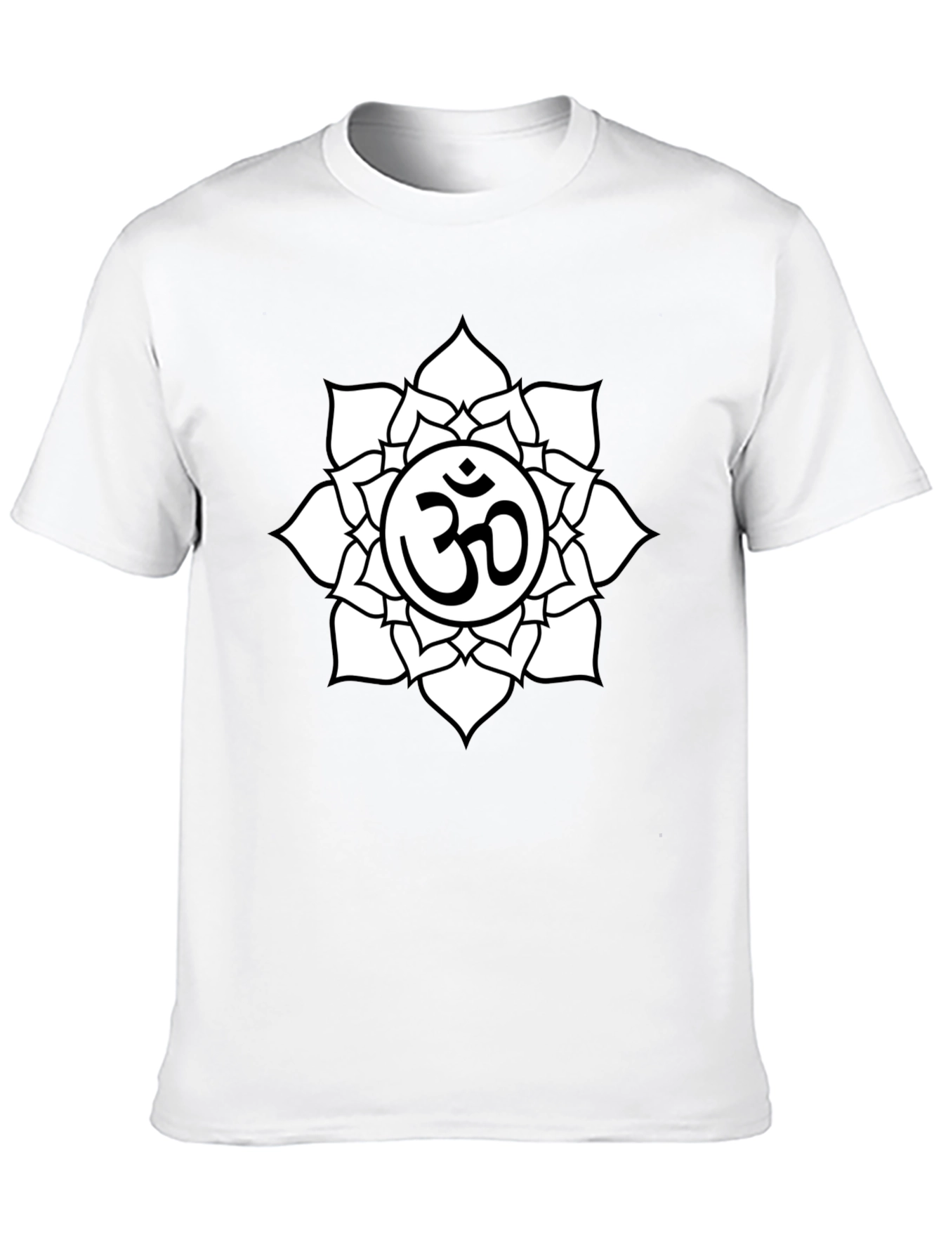 Om Symbol Lotus Flower Graphic T-Shirt