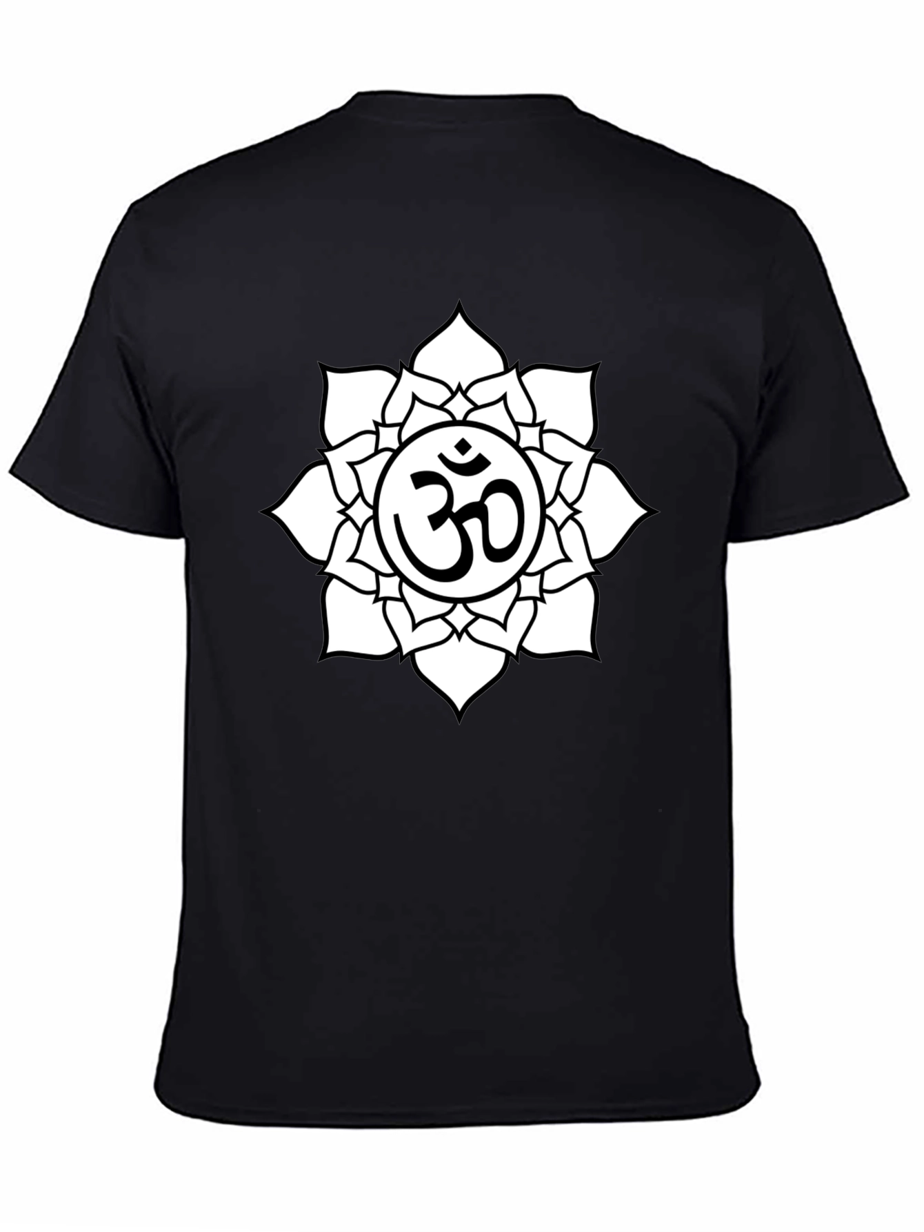 Om Symbol Lotus Flower Graphic T-Shirt