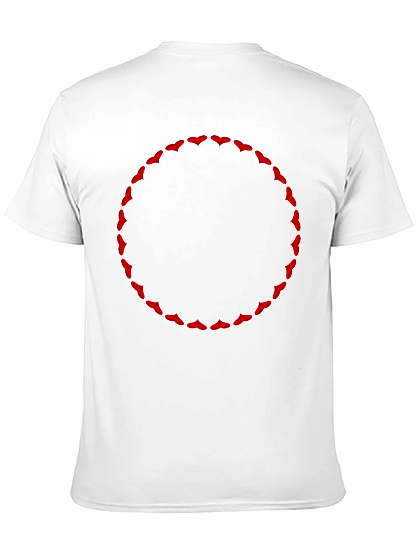 Graphic Tee - Red Hearts Circle Design