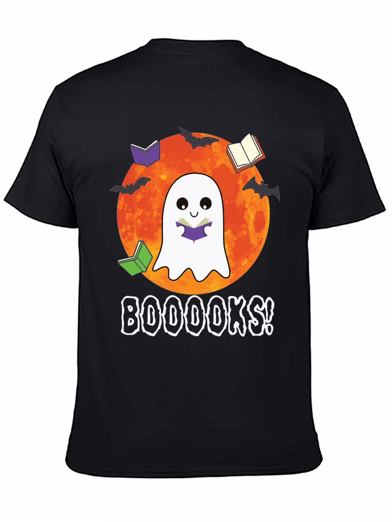 Booooks Halloween Reading Ghost T-Shirt