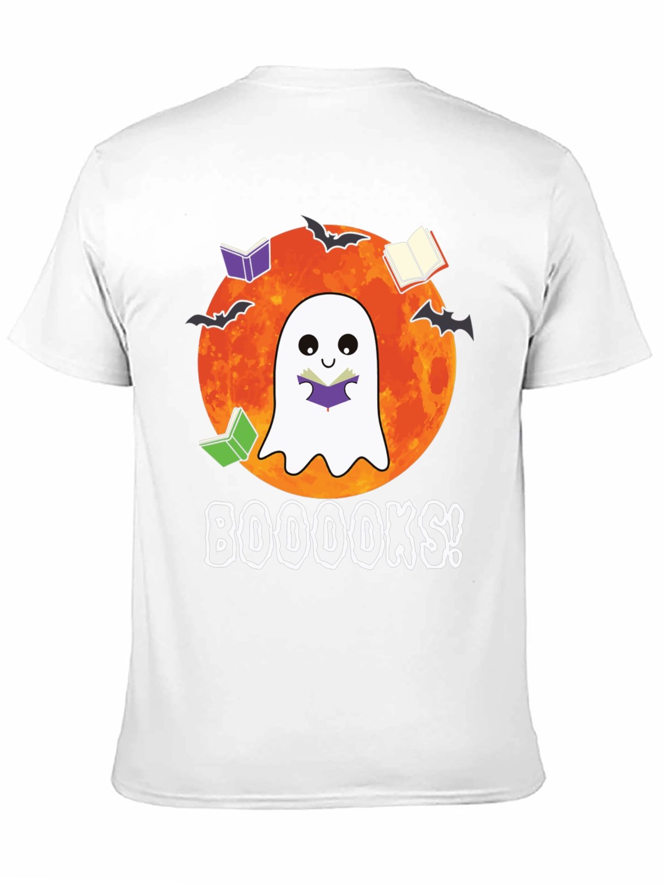 Booooks Halloween Reading Ghost T-Shirt