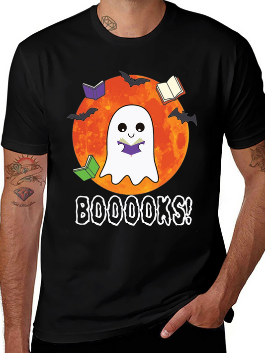 Booooks Halloween Reading Ghost T-Shirt