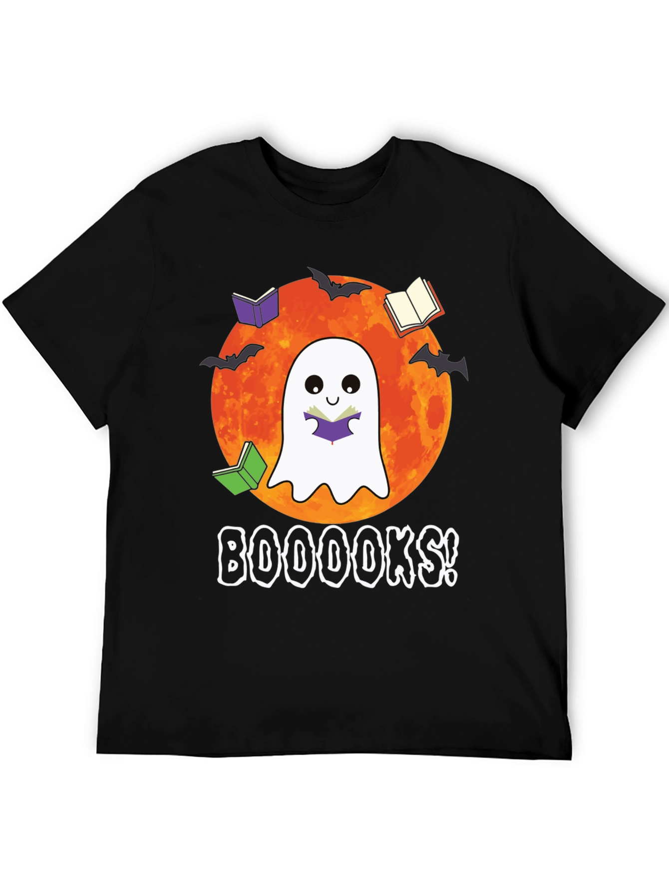 Booooks Halloween Reading Ghost T-Shirt