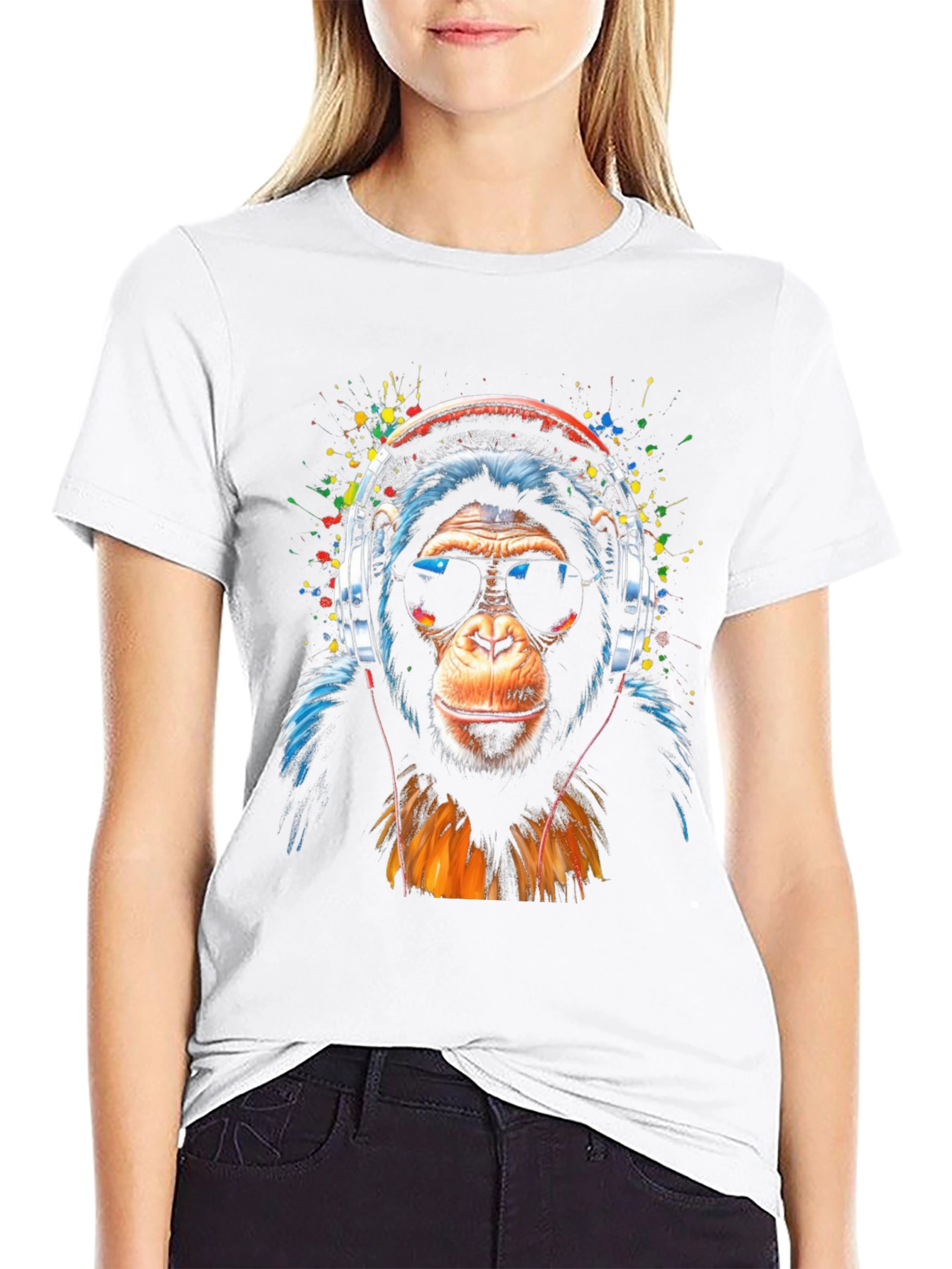 Cool Monkey Graphic Tee - Black T-Shirt