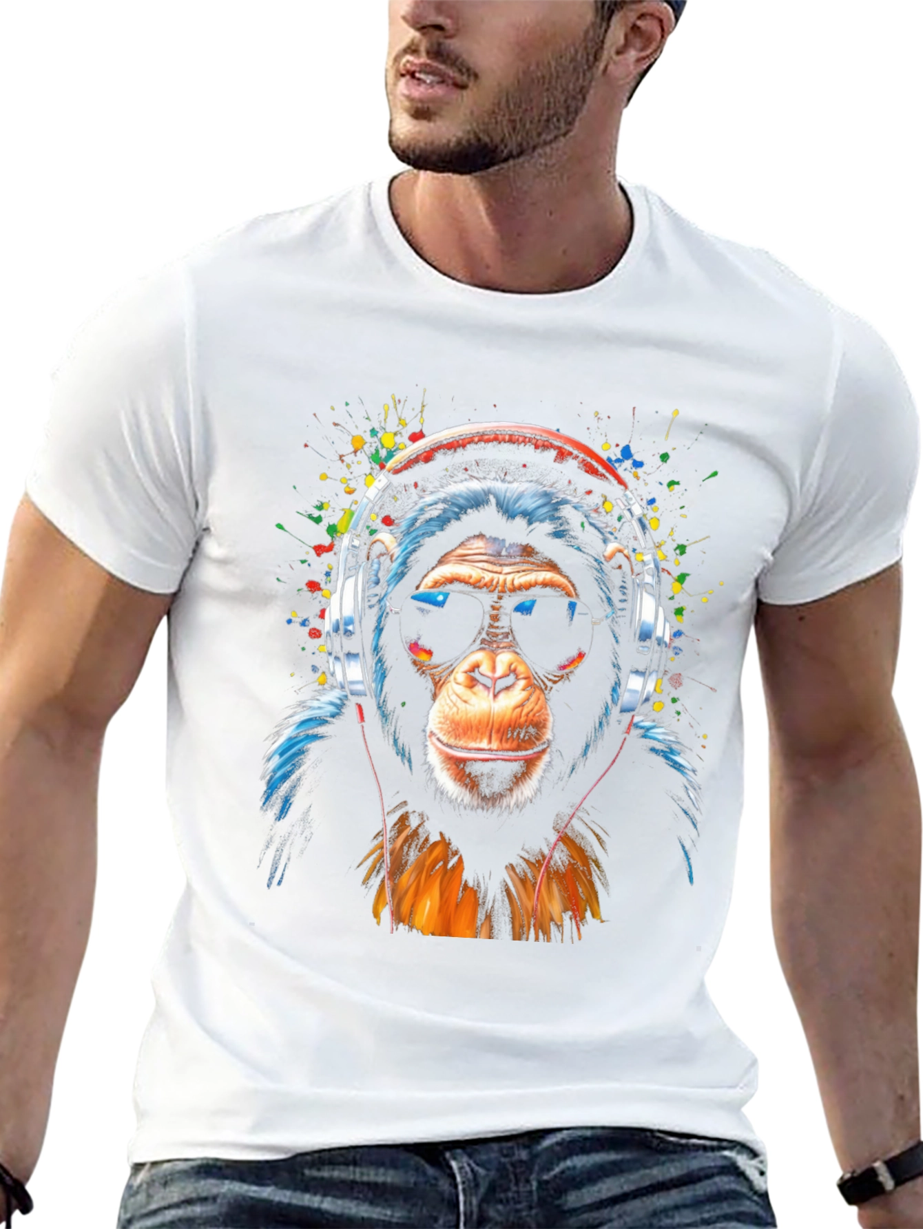 Cool Monkey Graphic Tee - Black T-Shirt