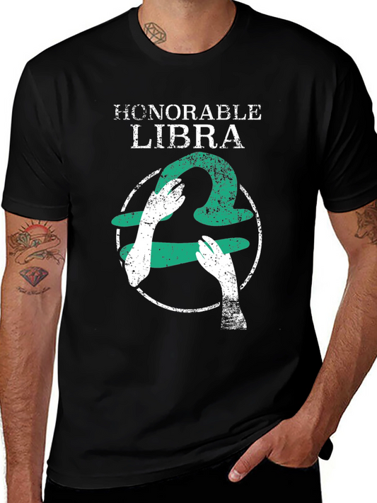 Honorable Libra Zodiac Graphic T-Shirt