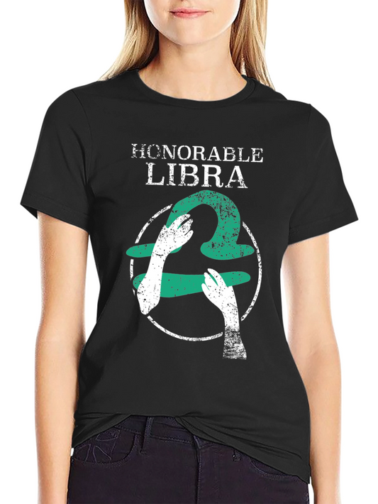 Honorable Libra Zodiac Graphic T-Shirt