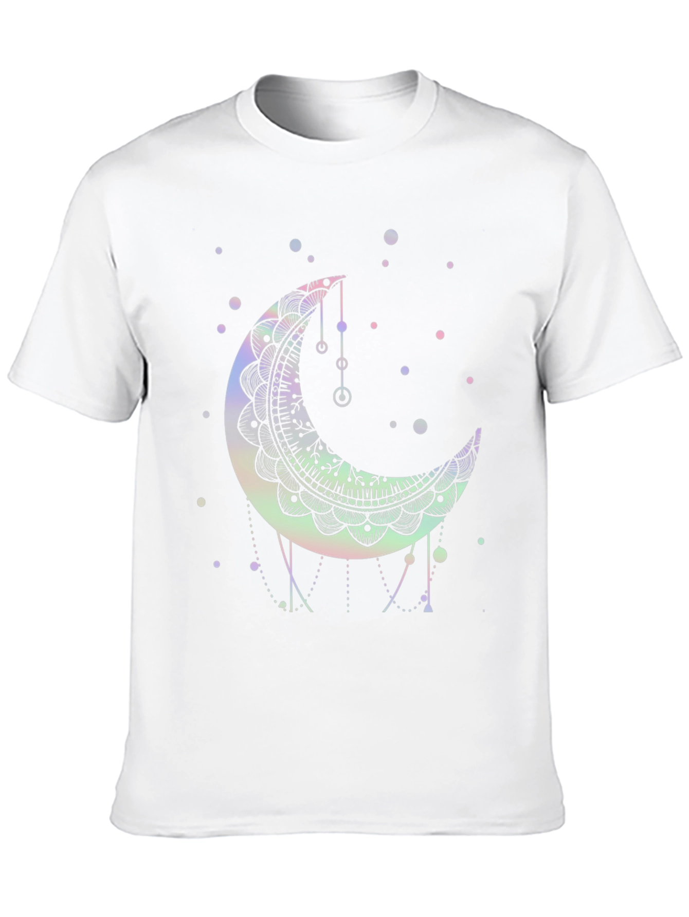 Crescent Moon Mandala Graphic Tee - Black
