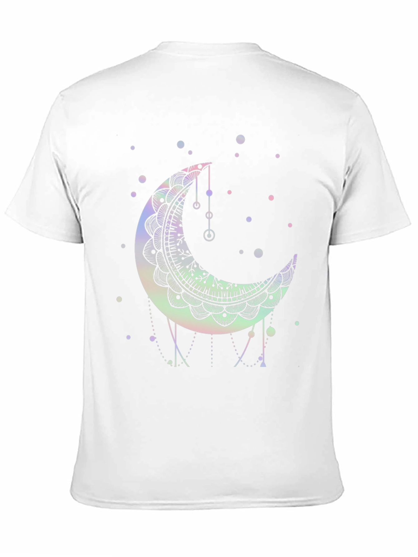 Crescent Moon Mandala Graphic Tee - Black