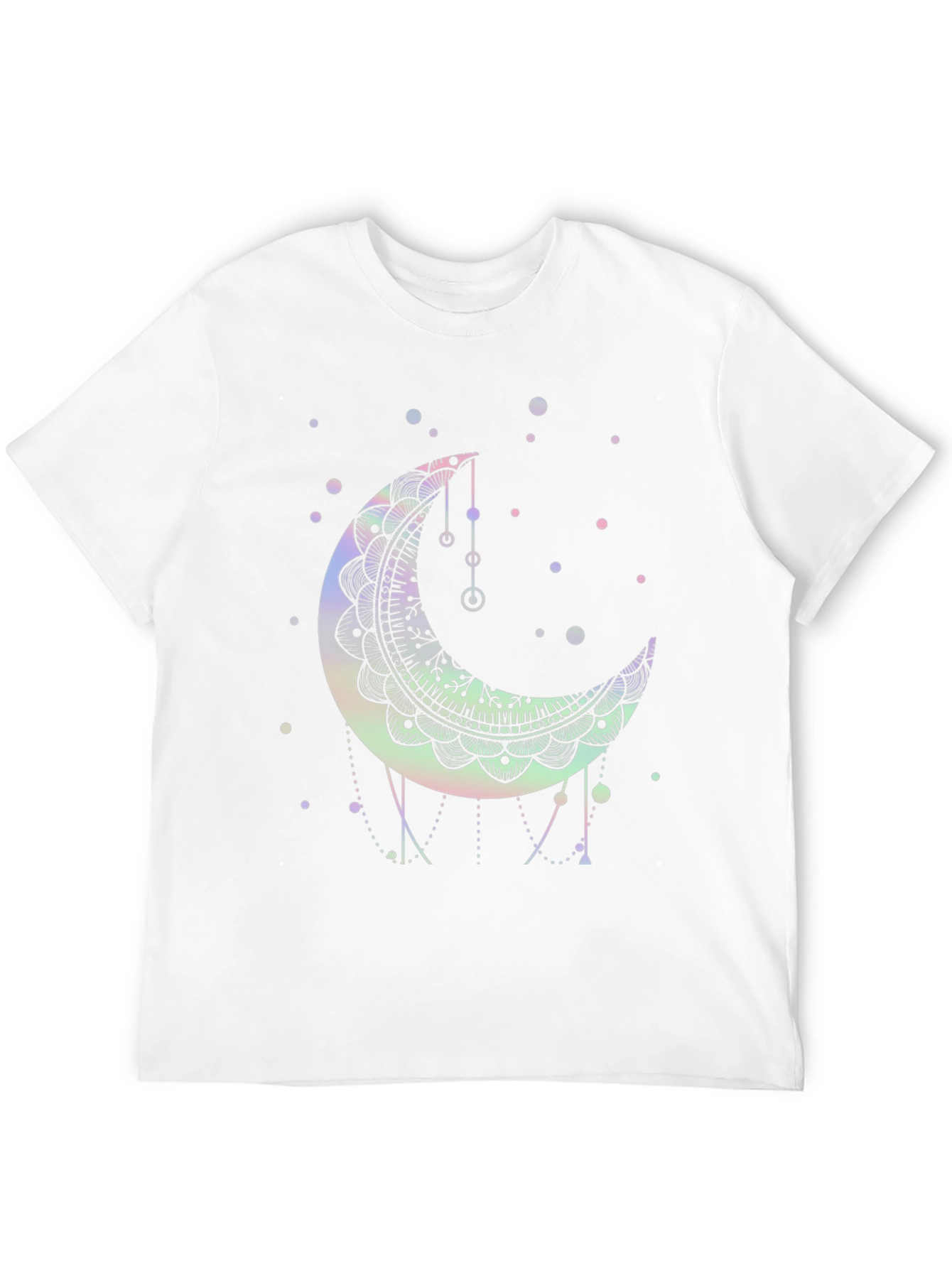Crescent Moon Mandala Graphic Tee - Black