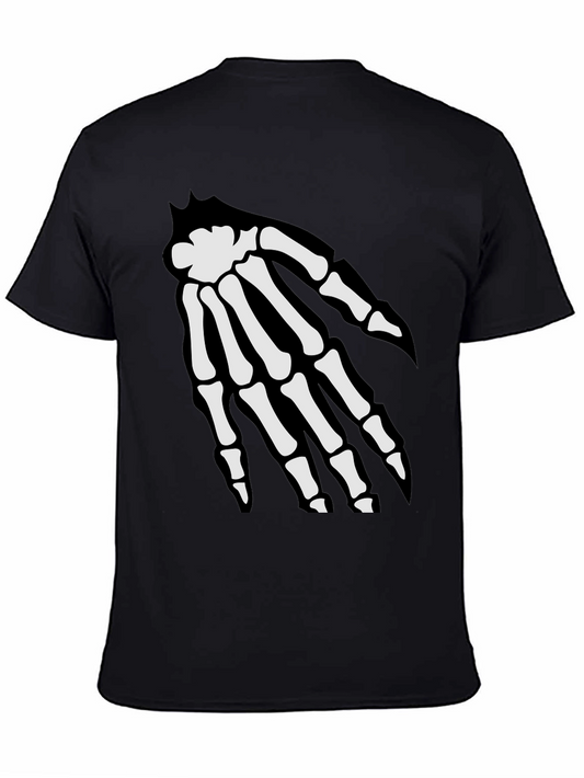 Skeleton Hand Graphic Tee - Spooky Black T-Shirt