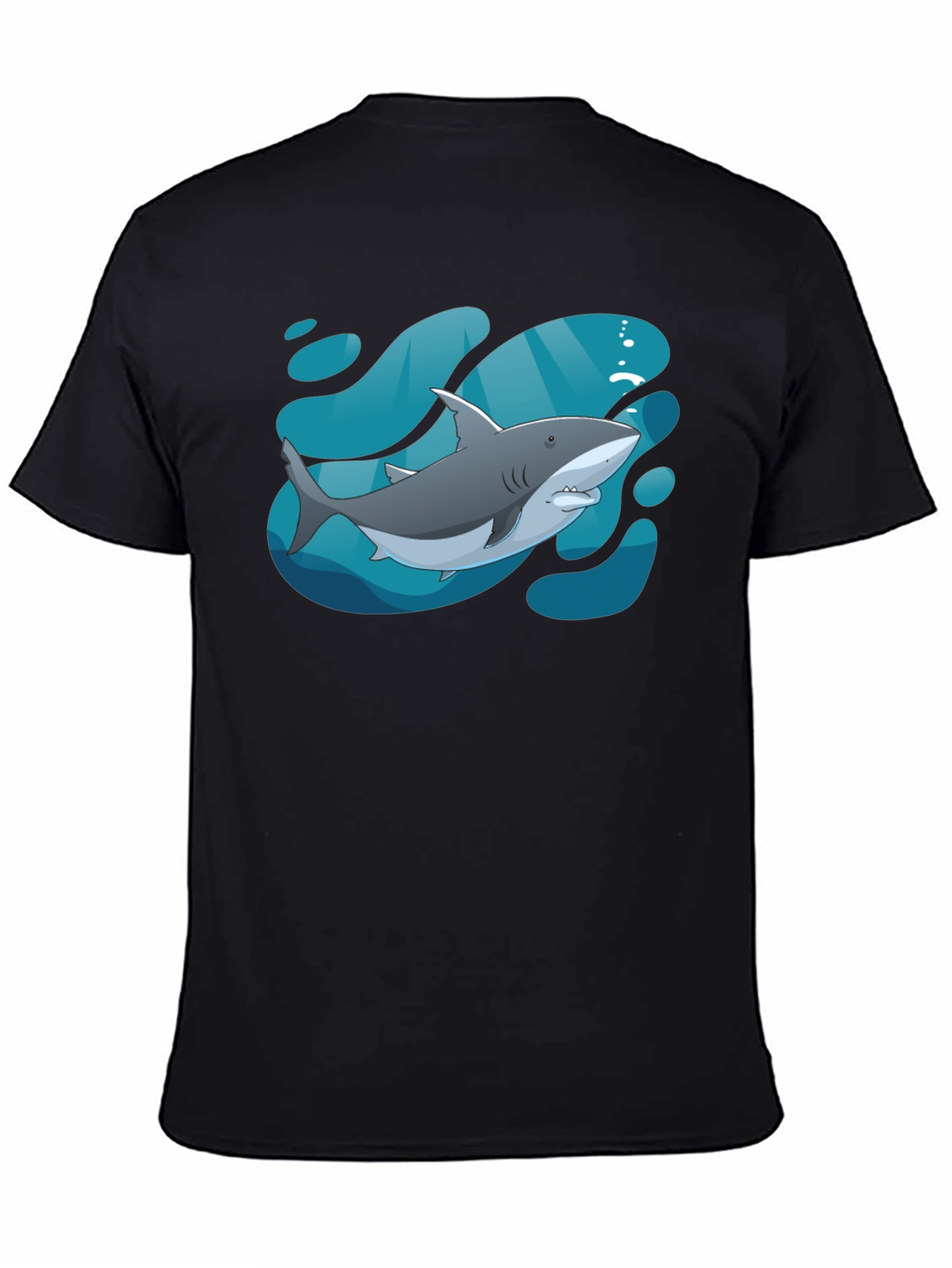 Shark Graphic Black T-Shirt - Stylish Sea Life Tee