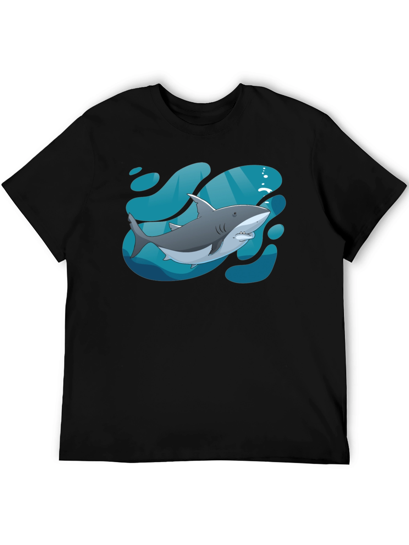 Shark Graphic Black T-Shirt - Stylish Sea Life Tee