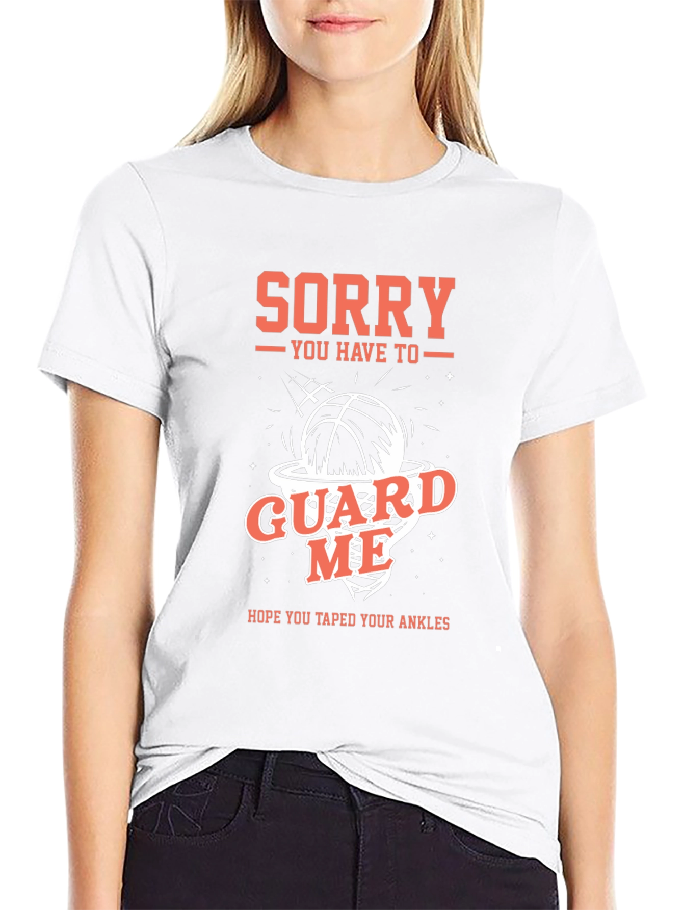 Sorry Guard Me Basketball Graphic Tee