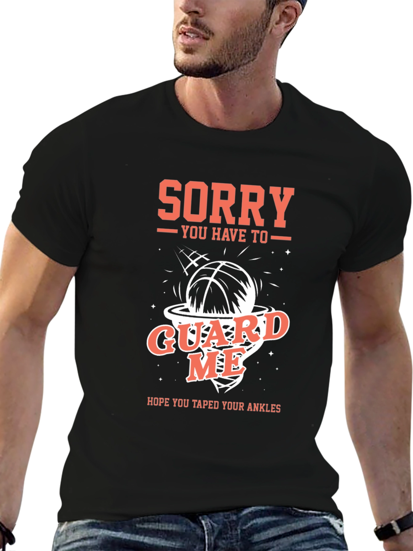 Sorry Guard Me Basketball Graphic Tee