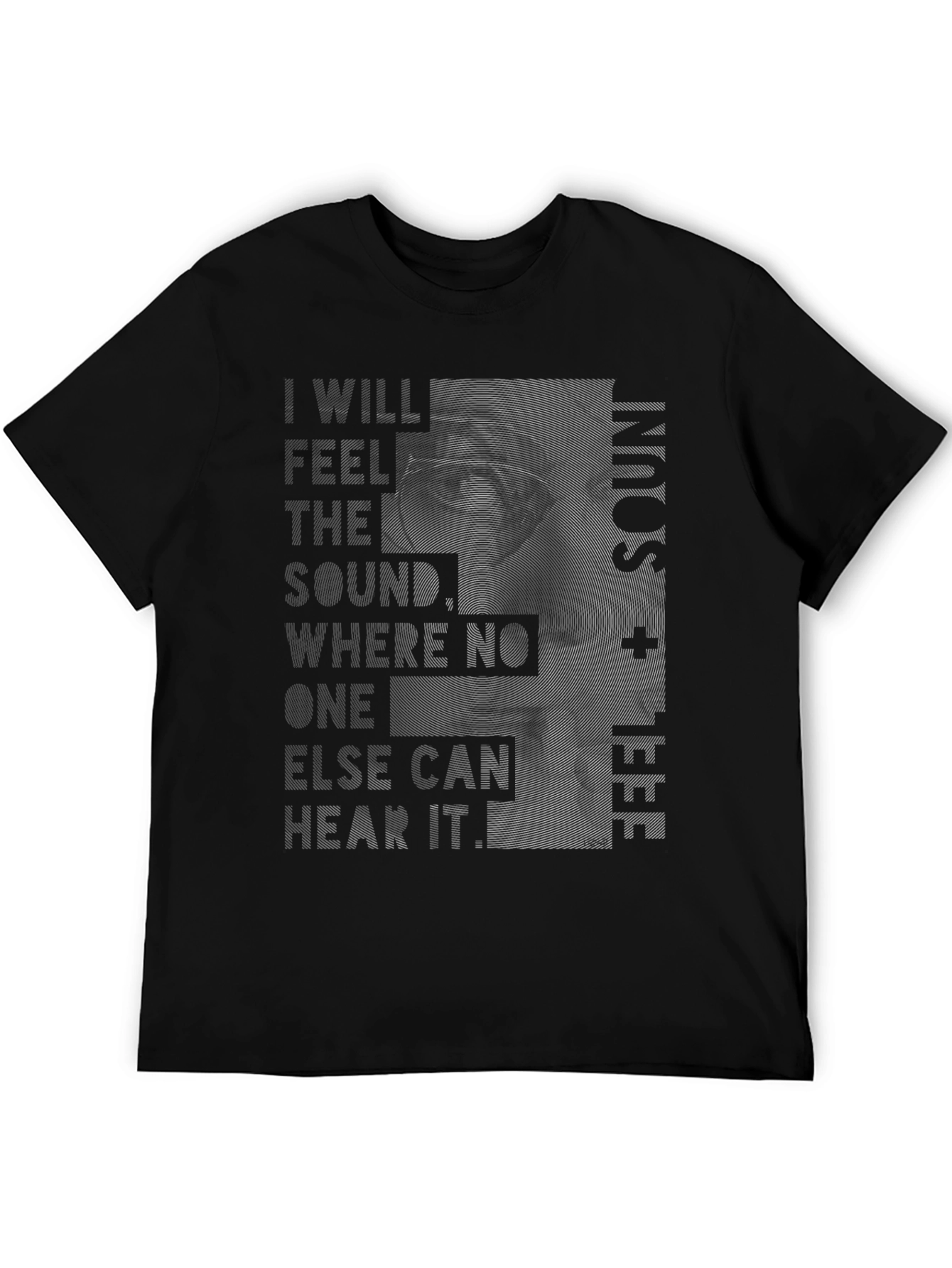 Abstract Face Graphic T-Shirt - I Feel Sound