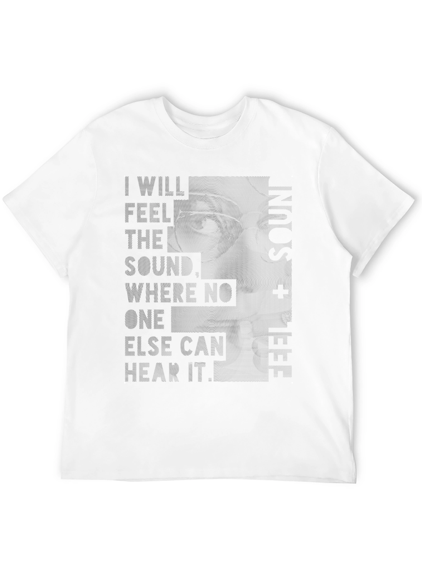 Abstract Face Graphic T-Shirt - I Feel Sound