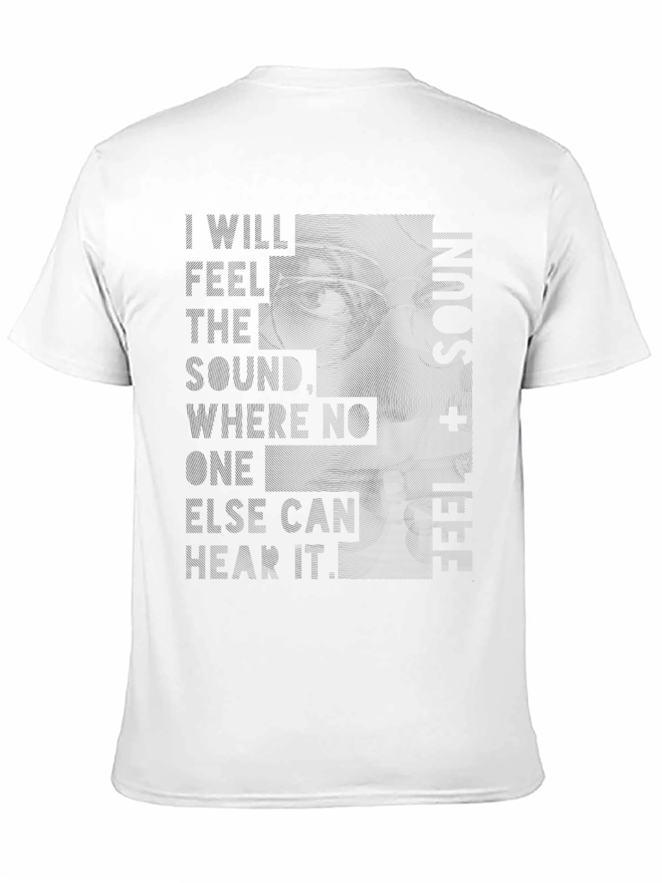 Abstract Face Graphic T-Shirt - I Feel Sound