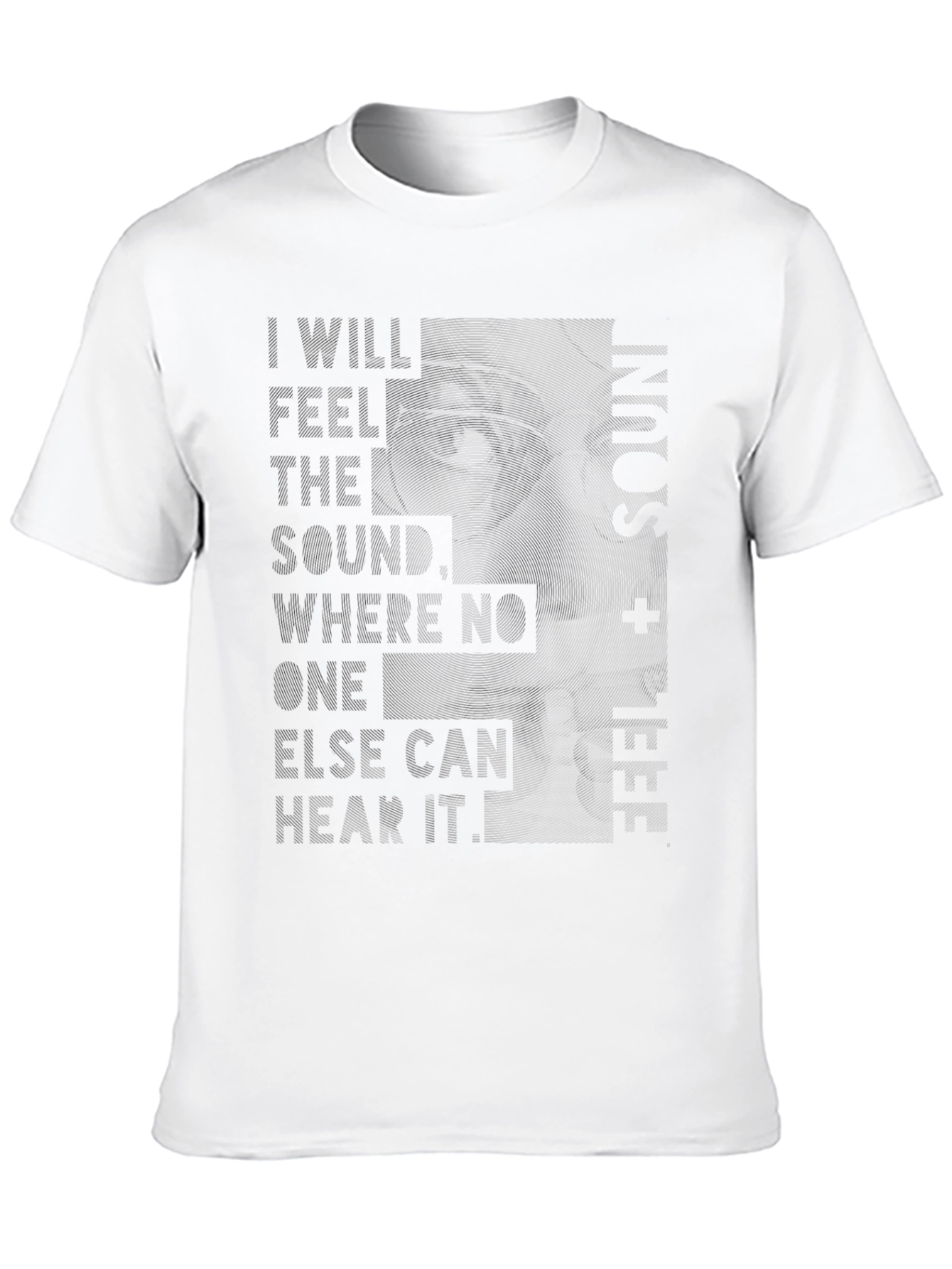 Abstract Face Graphic T-Shirt - I Feel Sound
