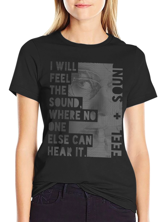 Abstract Face Graphic T-Shirt - I Feel Sound